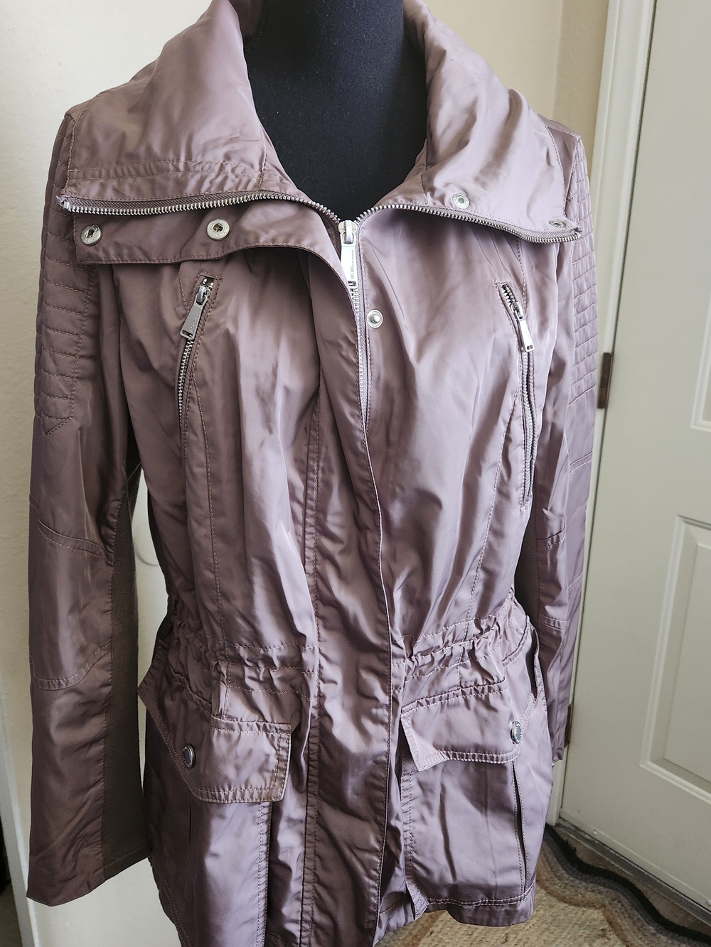 Funnel Neck Hooded Anorak Jacket